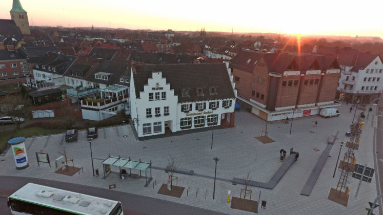 Der goldene Anker von Oben iin der Dorsten Innenstadt!