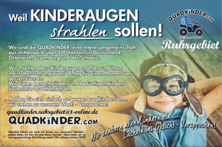 Quadfahrten für bedürftige Kinder