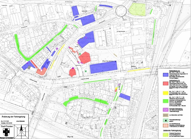 Parken in Dorsten 2018 Lageplan