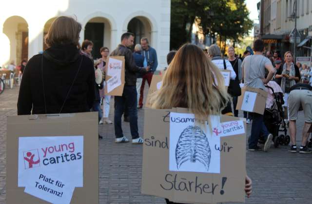 Flashmob der Young Caritasin Dorsten Flashmob Dorsten 2018 (1)