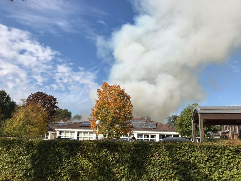 Großbrand in Behindertenwerkstätten Dorsten-Wulfen