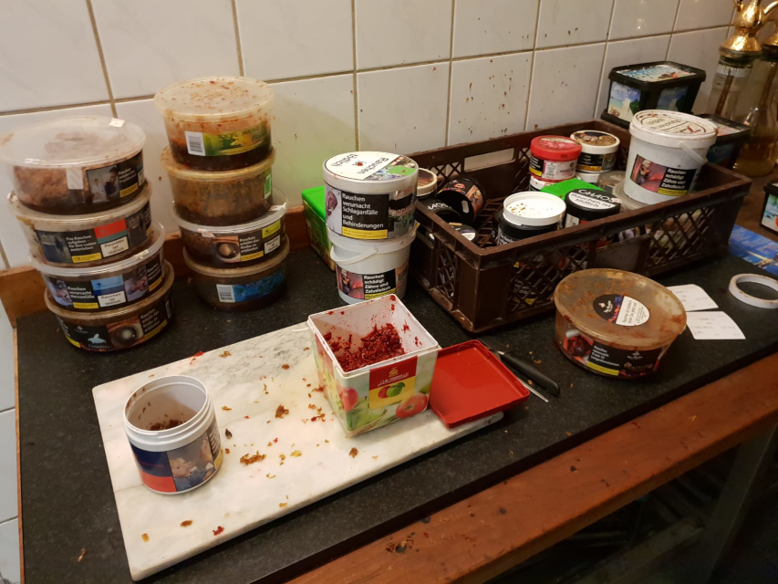 Beschlagnahmter Wasserpfeifentabak