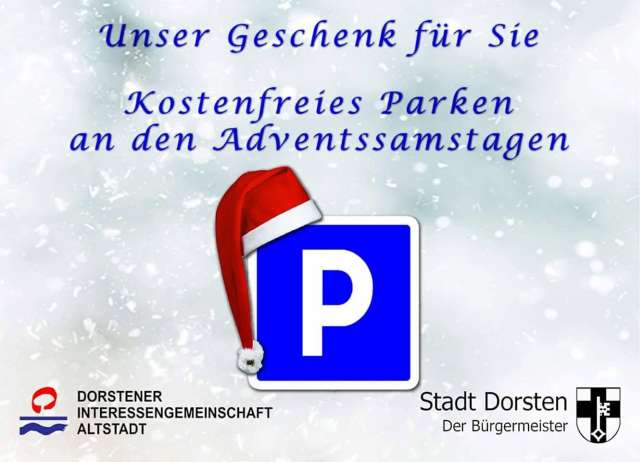 Aufkleber für Frei-Parken im Advent