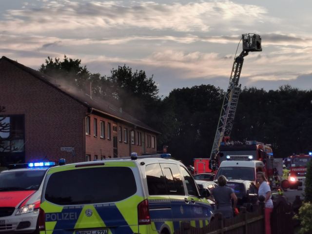 Feuer in einer Küche in Dorsten