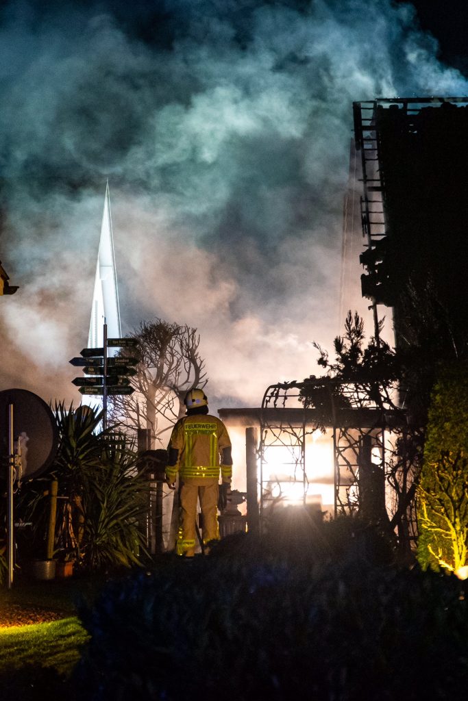 Feuer Wohnhaus Wulfen Feuerwehr Dorsten 