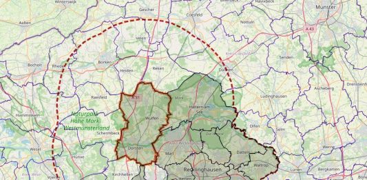 15 km Radius Dorsten
