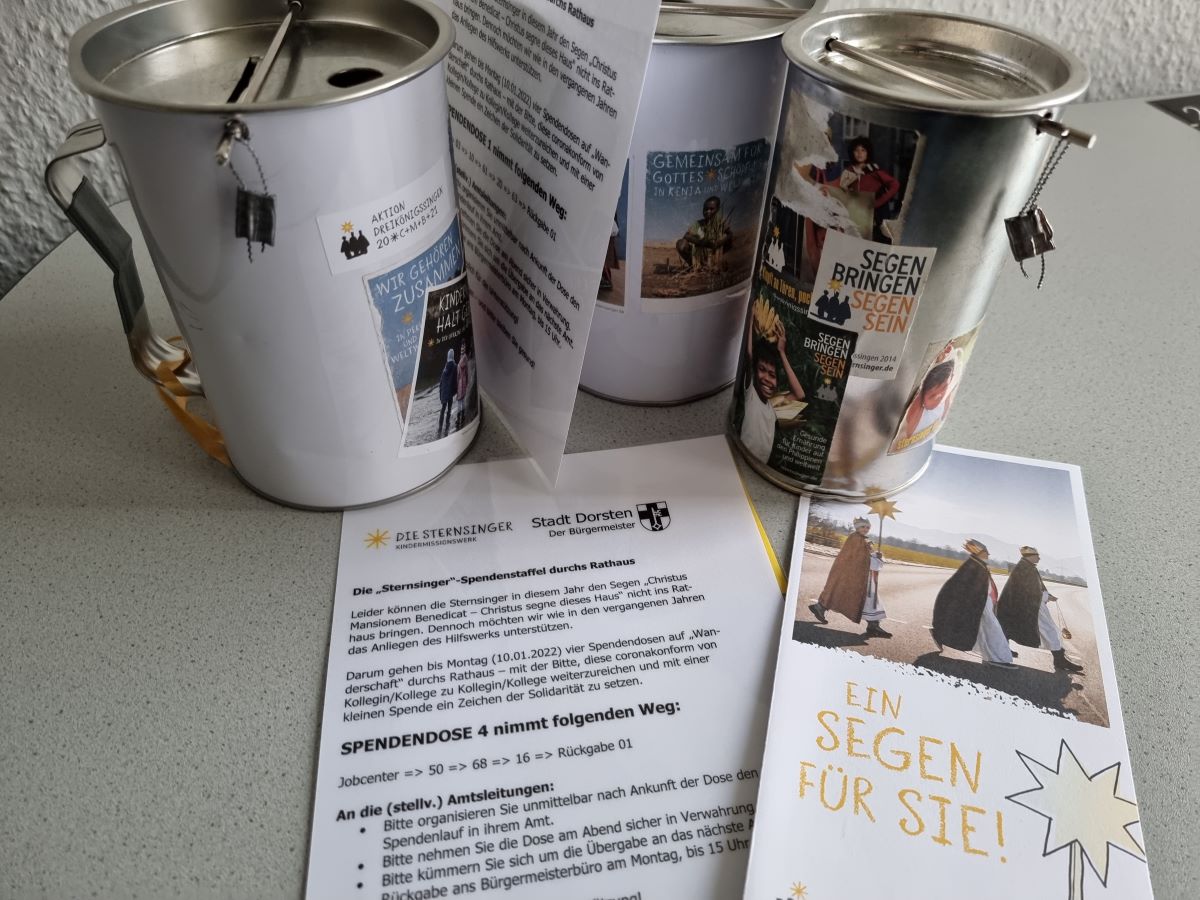 Gute 800 Euro bei „Sternsinger-Spendenstaffel“ im Rathaus gesammelt