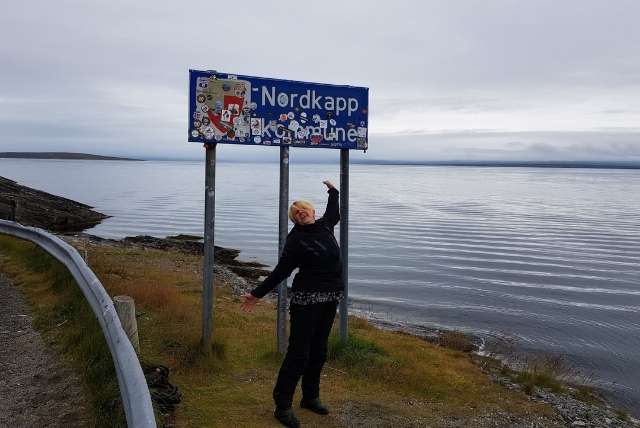 Denise Müller am Nordkapp