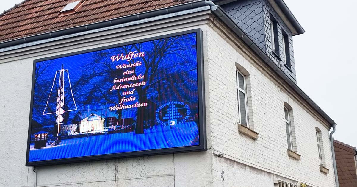 Wulfener Wappenbaum Lichtwerbung