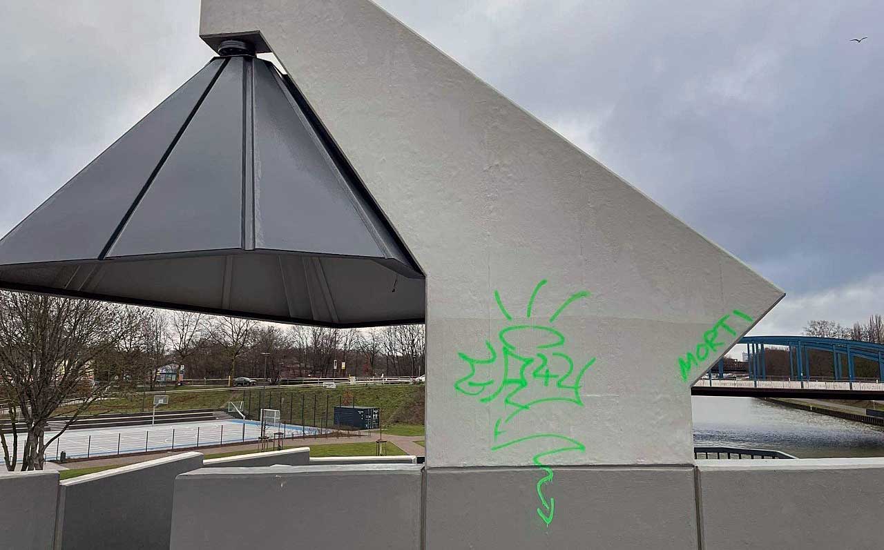 Vandalismus-Hochstadenbrücke-Dorsten