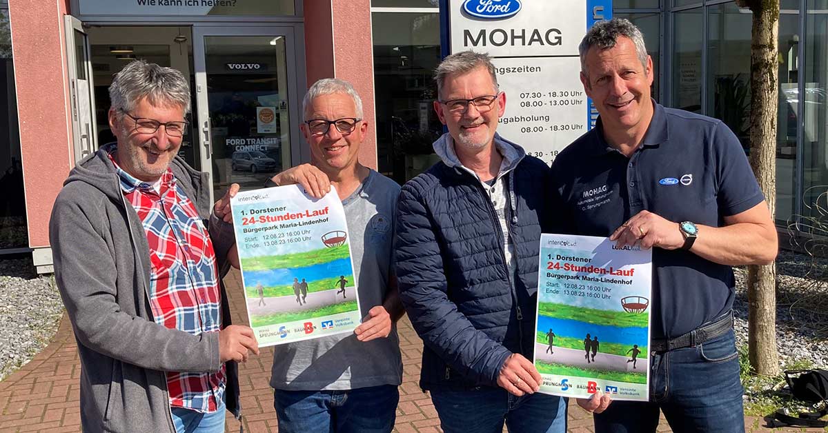 Leo Monz-Dietz, Thomas Hein, Christian Sklenak und Oliver Sprungmann vom Organisationsteam