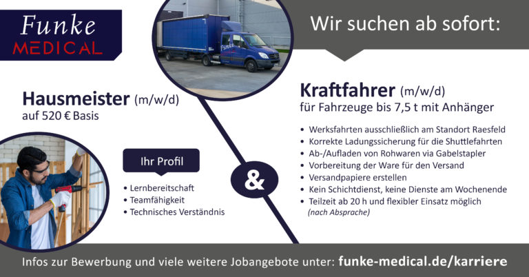 Starte gemeinsam mit Funke Medical in die Zukunft!