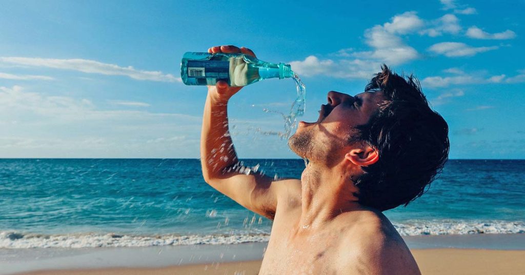 Hitze Trinken Wasser Sommer