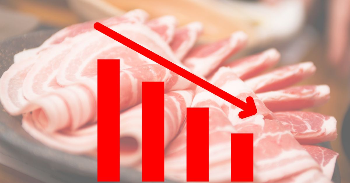 Schweinefleisch Rückgang