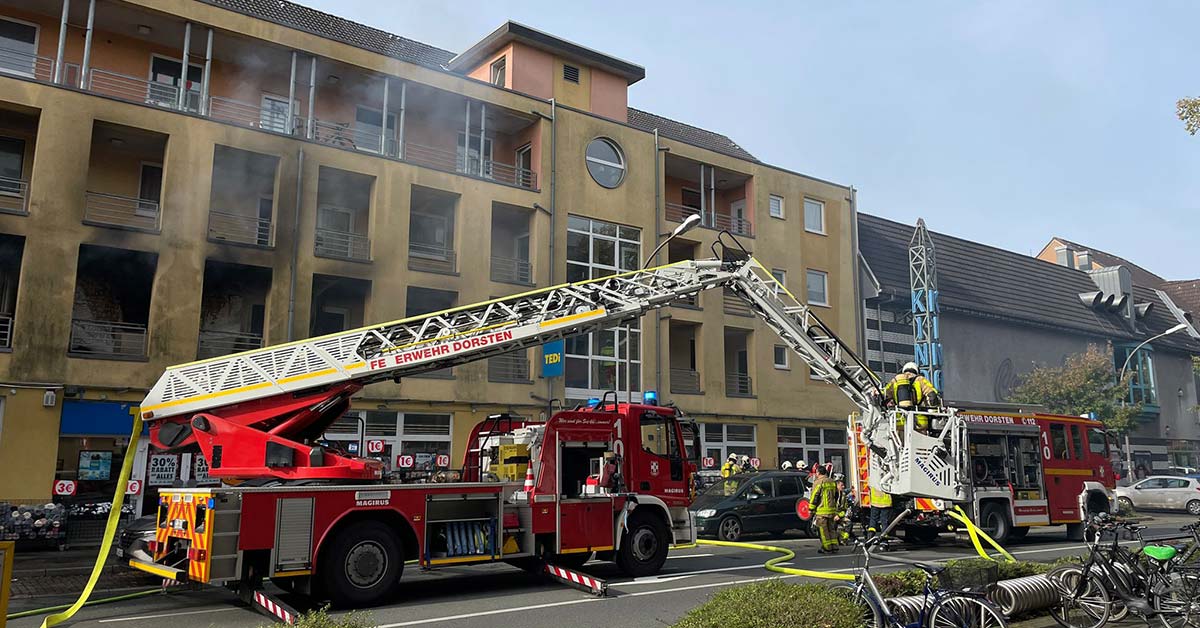 Wohnungsbrand Tedi Holsterhausen