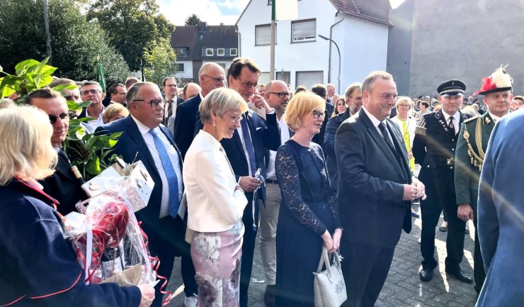 Minister Hendrik Wüst und Landrat Bodo Klimpel in Dorsten
