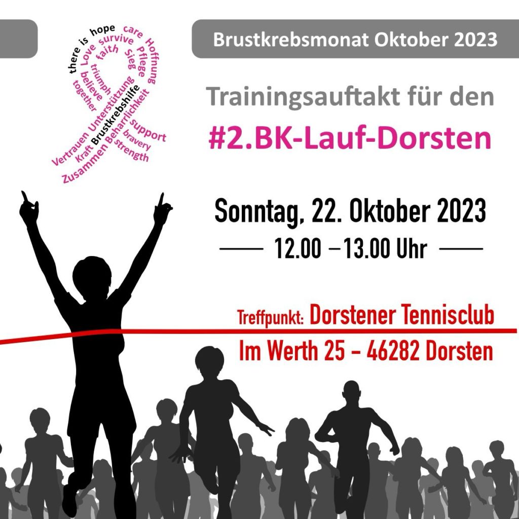 Brustkrebs-Sponsorenlauf