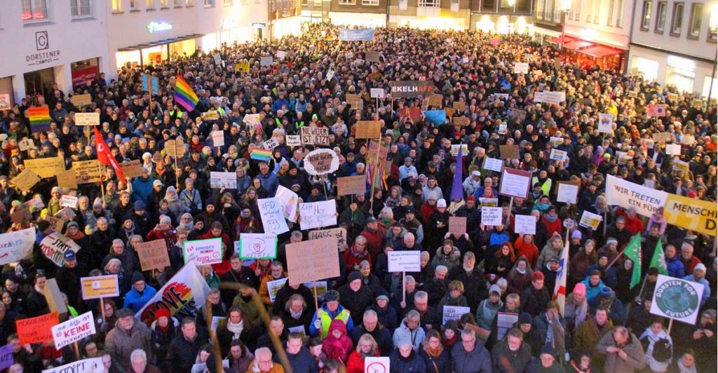 Demo Dorsten Marktplatz gegen Rechts 2024
