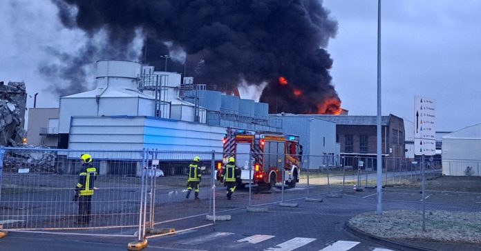 Großbrand Marl 07.01.2023 Foto Stadt Marl R. Deinl