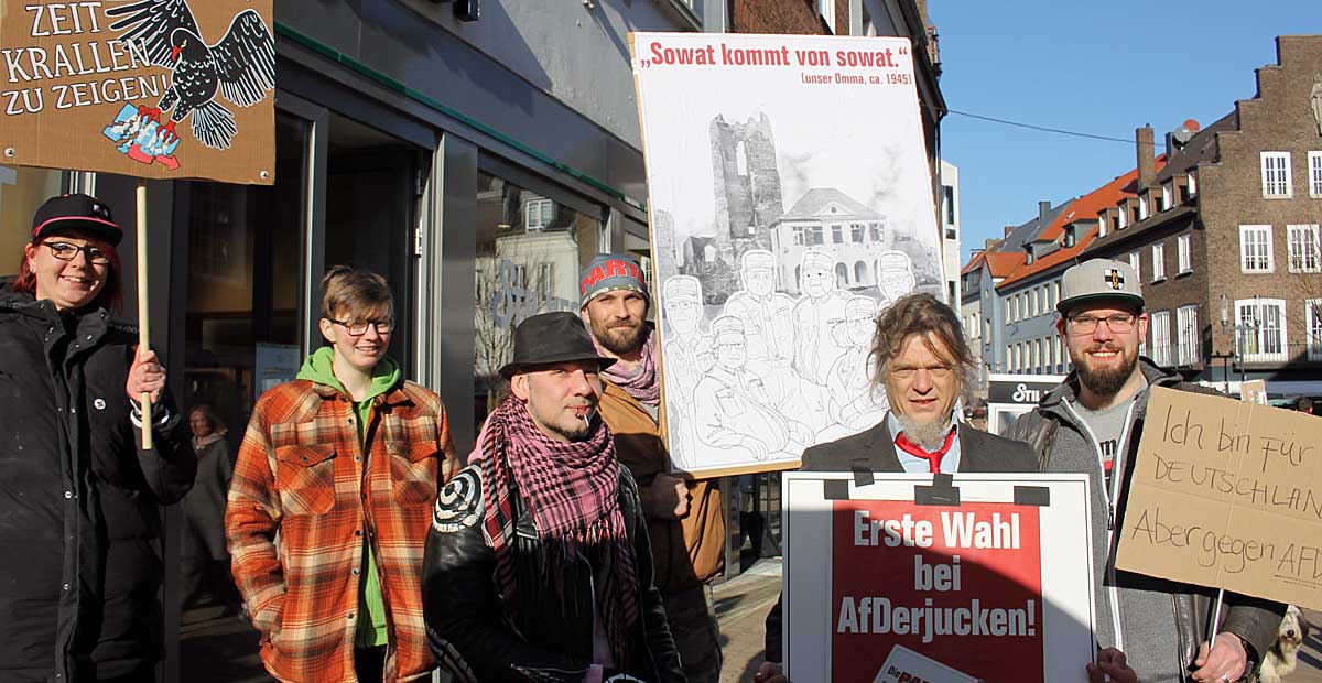 Holocaust Gedenktag in Dorsten Präsenz von Die Partei