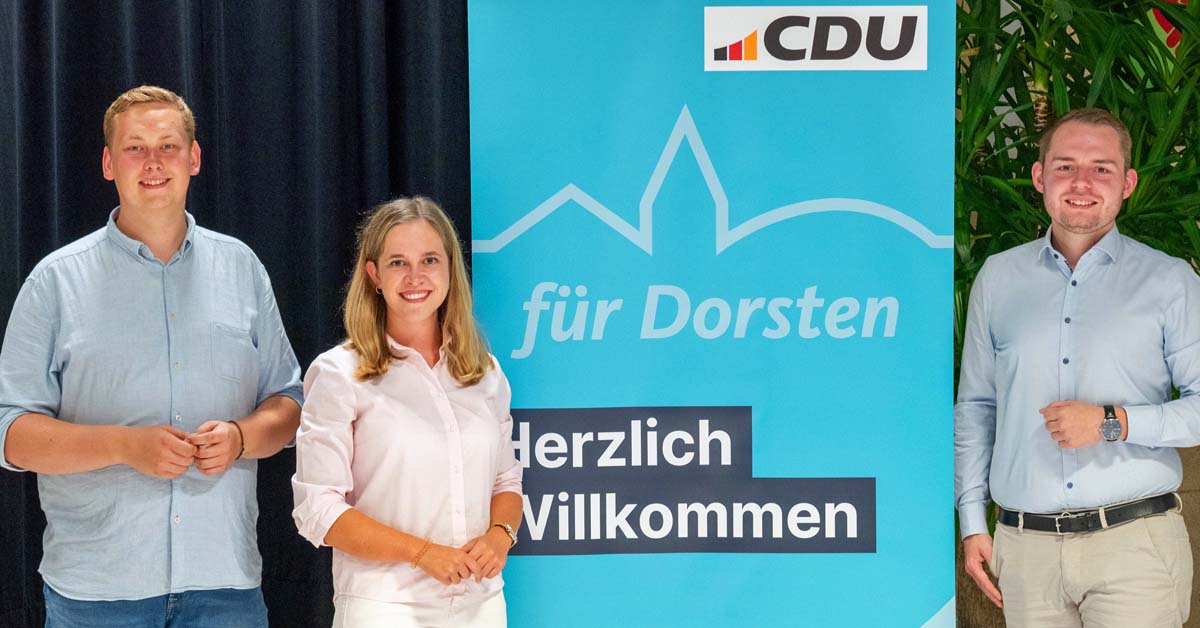 Stadtverband CDU Dorsten mit Nicklas Kappe., Vanessa Vohs und Jan Heppner