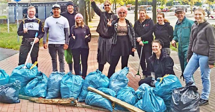 Müllfrei Dorsten sammelte Müll am Bahnhof in Dorsten