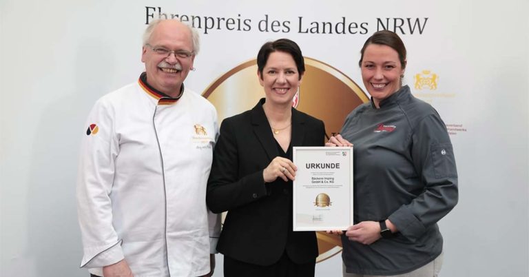 Bäckerei Imping aus Dorsten mit Landesehrenpreis ausgezeichnet
