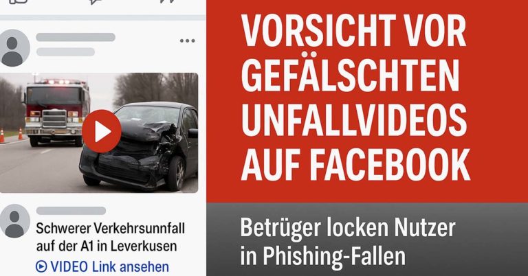Gefälschte Unfallvideos auf Facebook: Betrüger locken Nutzer in Phishing-Falle
