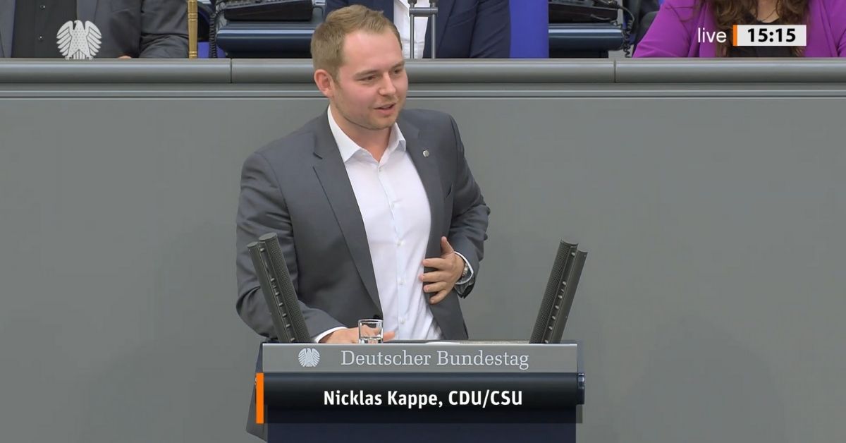 Nicklas Kappe Bundestag erste Rede