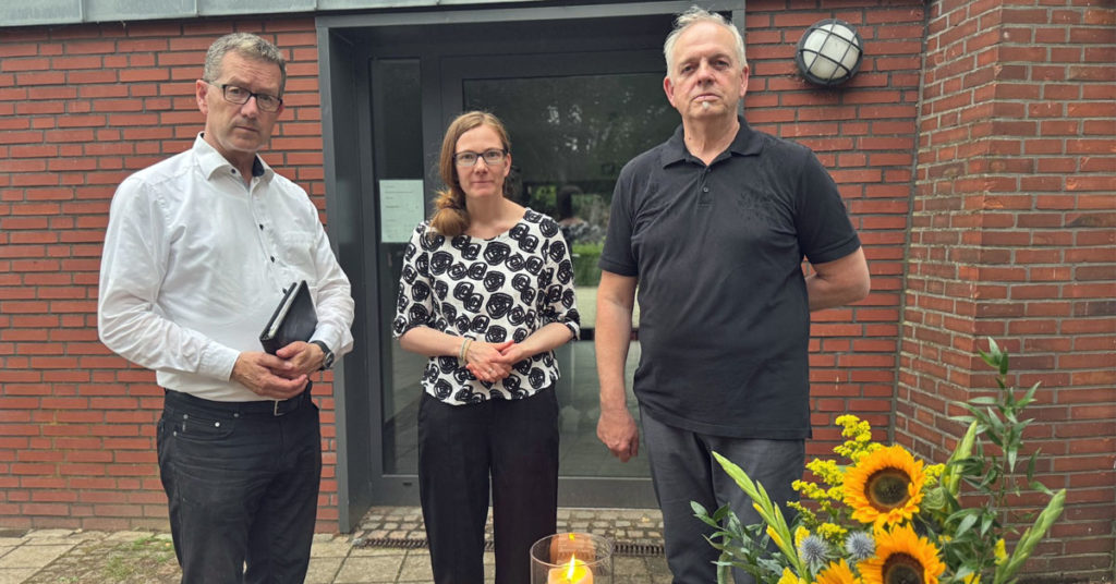 Gedenkfeier Dorsten-Holsterhausen für ermordete Frau und ihr Kleinkind