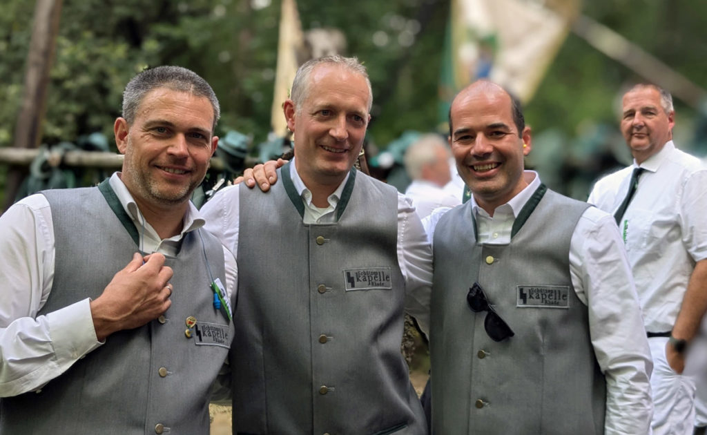 Königsanwärter Rhade 2025-Daniel Ahmann und Frank und Matthias Krampe