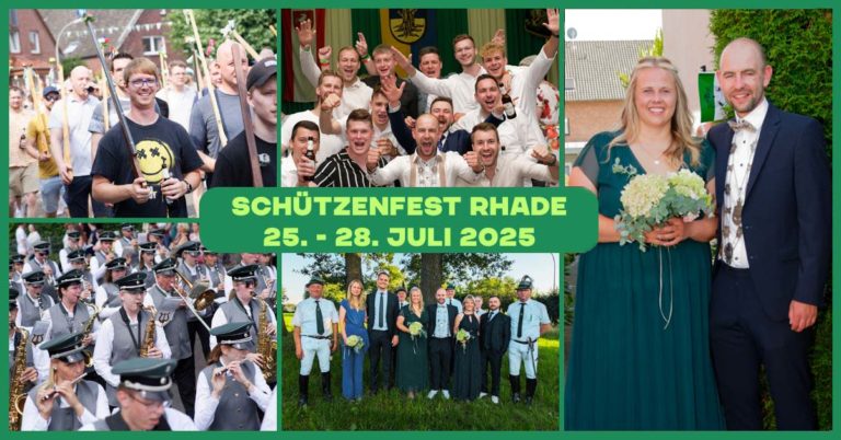 Schützenfest Rhade 2025: Wer übernimmt die Krone von König Lukas?