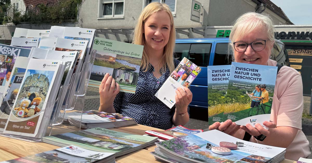 Sabine Fischer und Anne- Sophie Urbonait stellten Programm der Stadtagentur vor