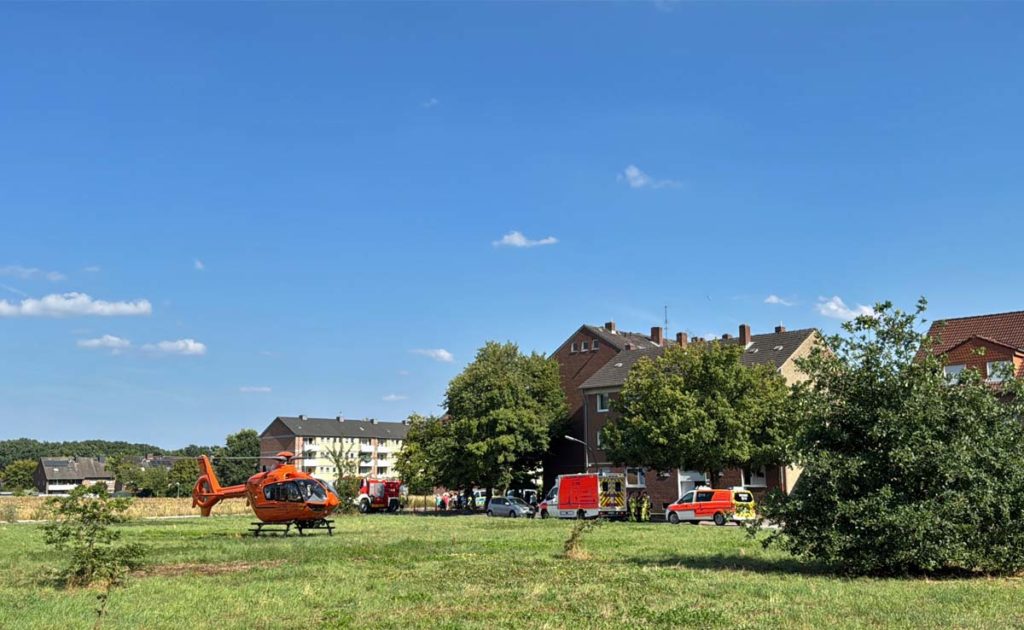 Schwer verletzt wurde ein Jugendlicher durch eine Verpuffung in Dorsten
