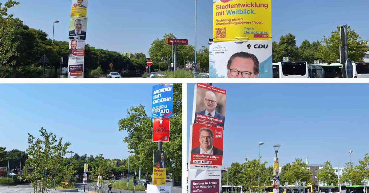 Kommunalwahl Dorsten-Wo dürfen überall Wahlplakate aufgehängt werden
