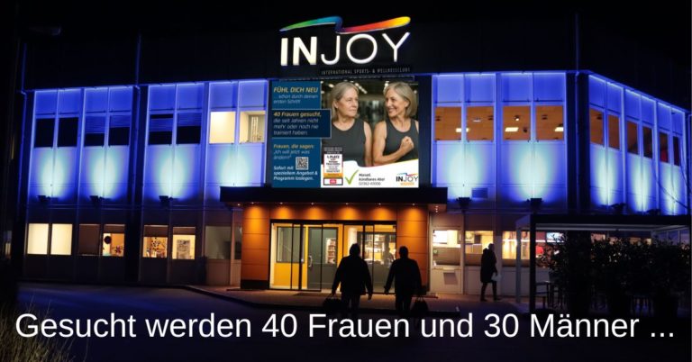 INJOY Dorsten sucht 40 Frauen und 30 Männer