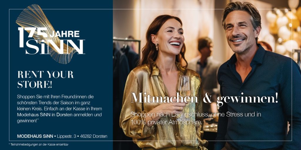 Werbeanzeige für SINN Gewinnspiel mit weiterführendem Link zur Webseite