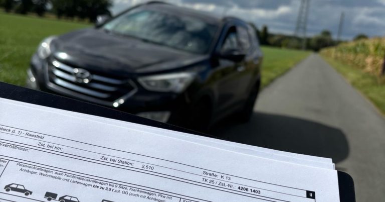 Verkehrszählung in Richtung Schermbeck