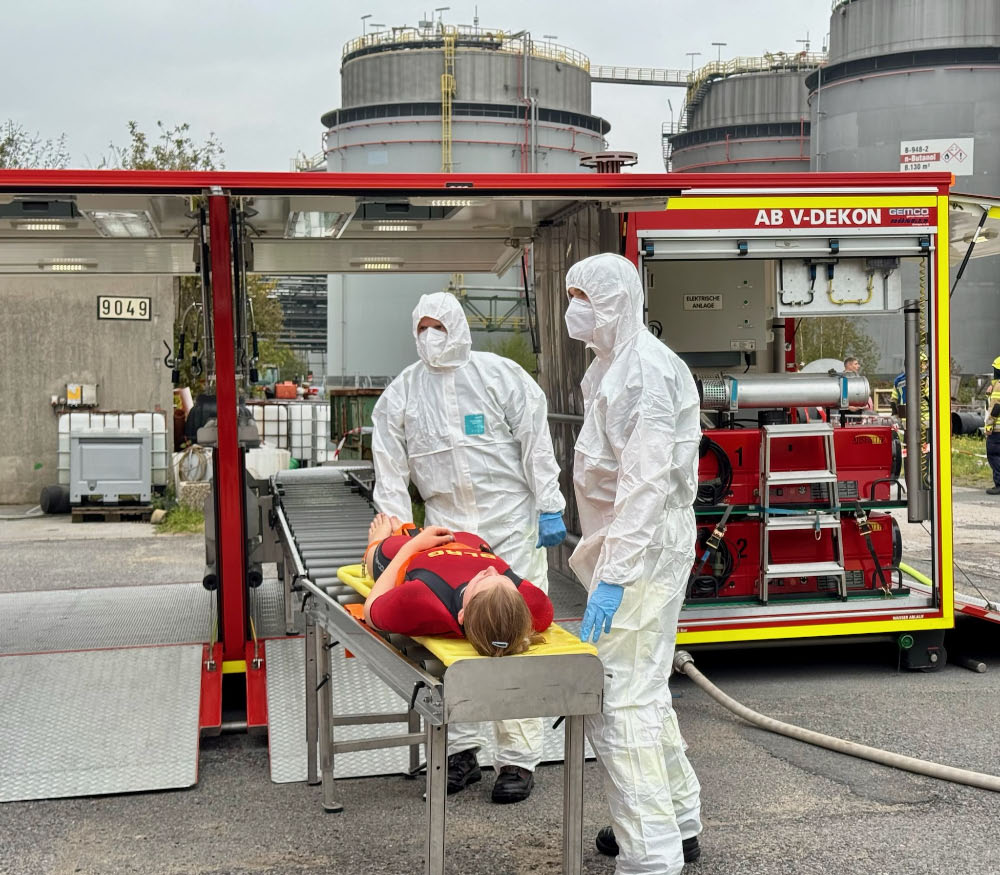 Kreisweite Feuerwehrübung im Chemiepark Marl Zusammenarbeit funktioniert