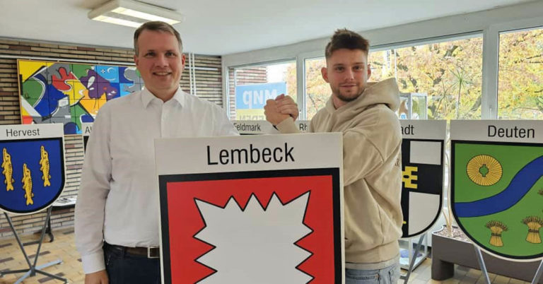 Nick Homfeld-Lembeck-Besuch bei Bürgermeister Stockhoff