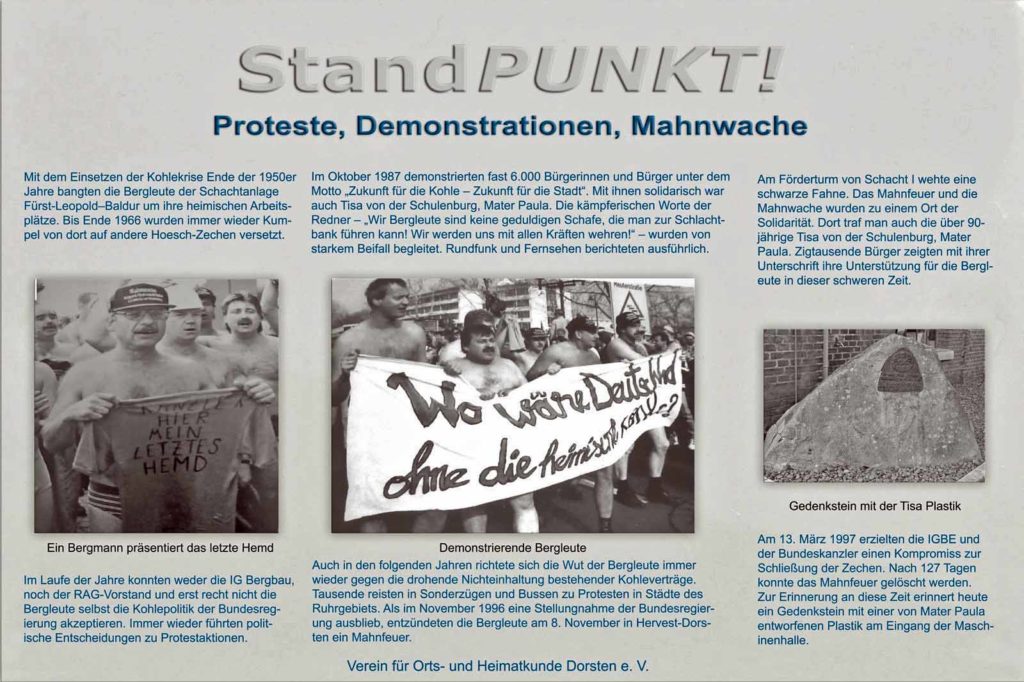 Proteste, Demonstrationen, Mahnwache Bergbau Dorsten