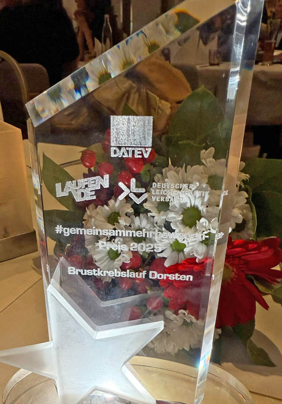 Brustkrebslauf Dorsten Auszeichnung laufen.de