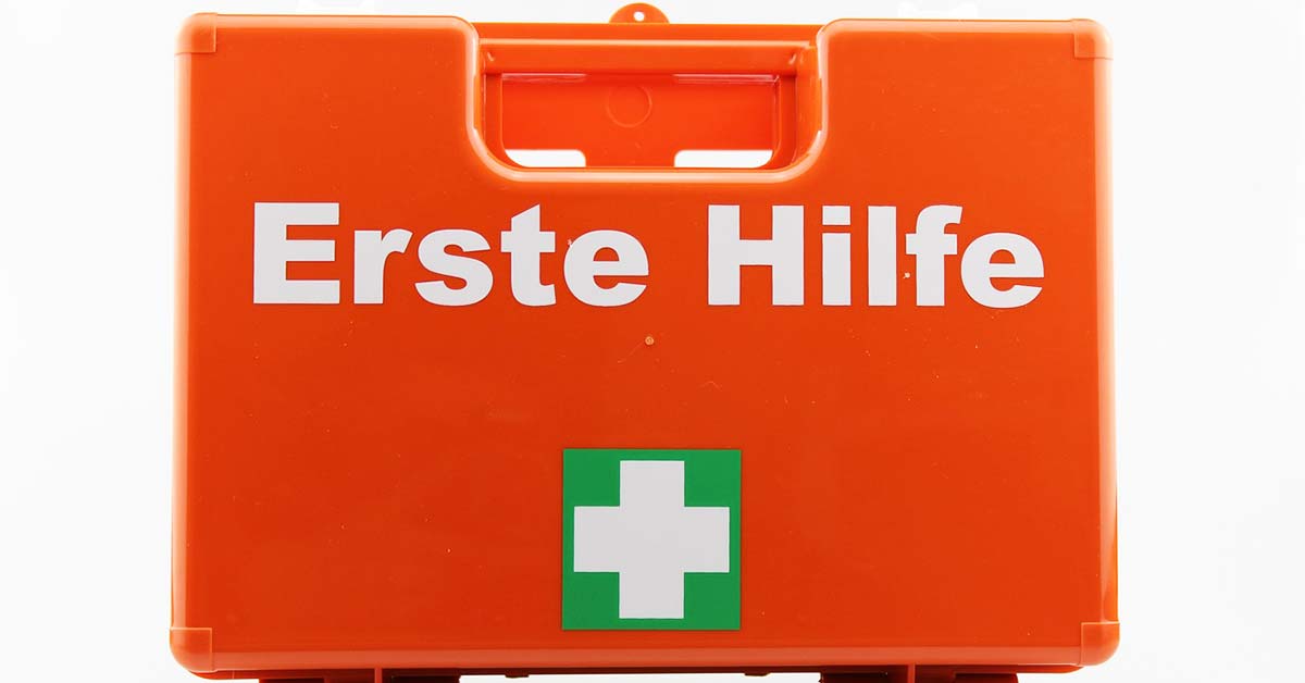 Erste Hilfe Verbandskasten