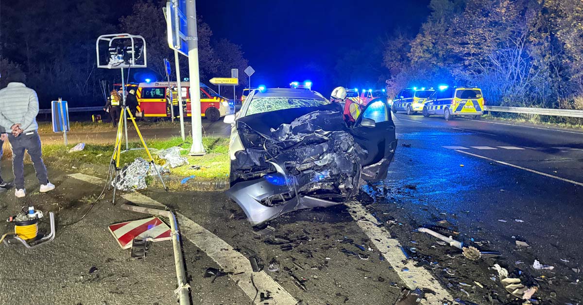 Schwerer Verkehrsunfall am Donnerstag in Dorsten-Hervest mit acht verletzten Personen