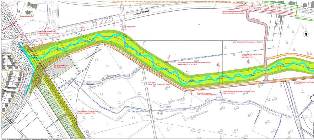 Rapphoffs Mühlenbach Nordverlegung Umbau
