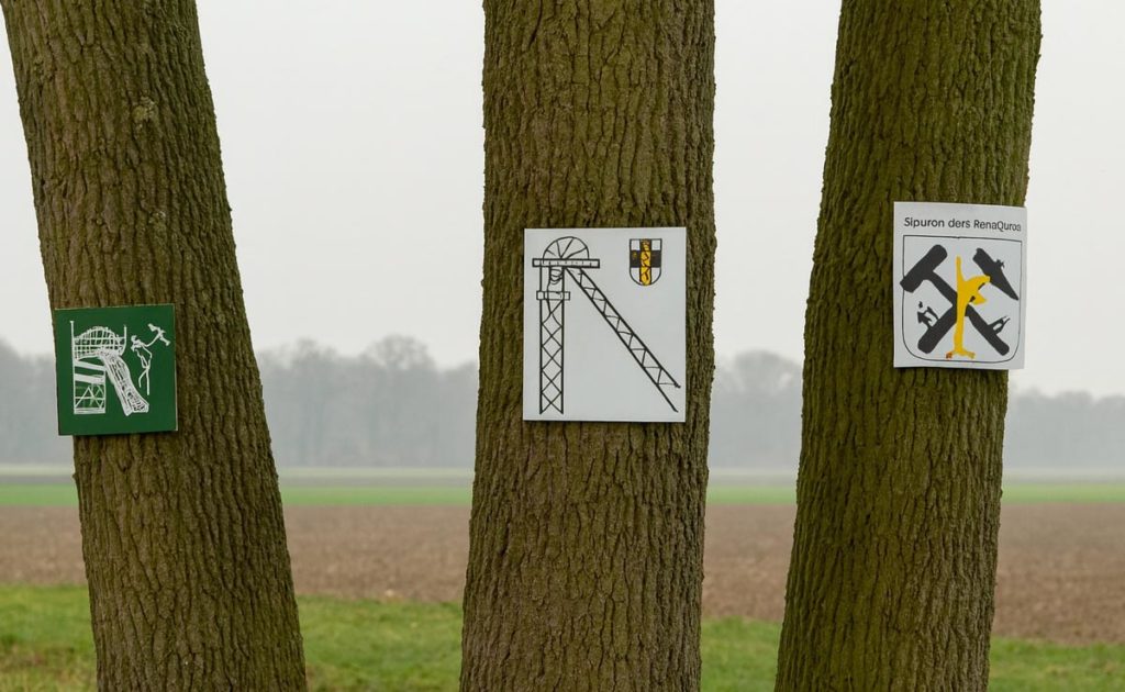 Bergbau Dorsten-neue Wegmarkieungen 