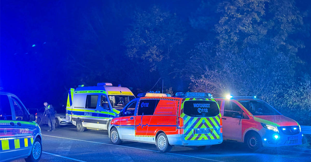 Drei Personen nach dem Unfall in Dorsten weiterhin schwer verletzt