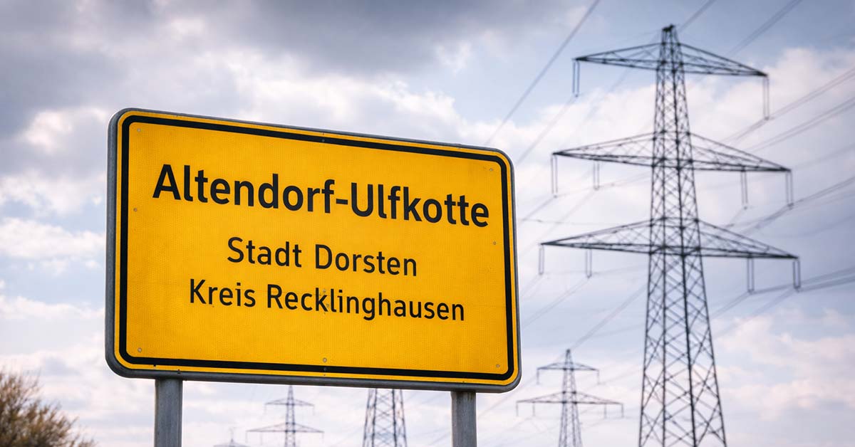 Altendorf Ulfkotte Strommasten Amprion Konverter