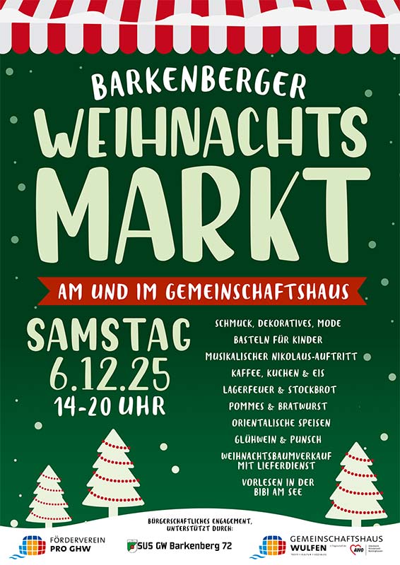 Barkenberger Weihnachtsmarkt 2025 Plakat