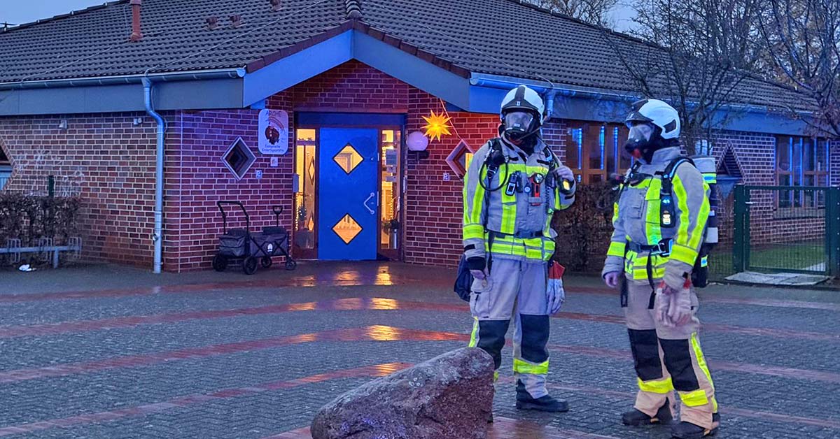Feuerwehr Gasalarm Dorsten-Feldmark Hindemithstraße Kindergarten Arche